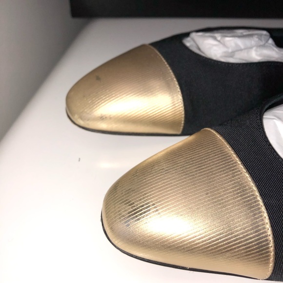 CHANEL sling back gold toe flats - Picture 3 of 7